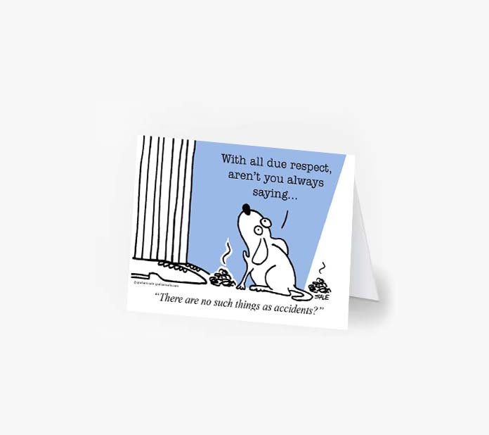 arent you always saying theres no such thing as accidents greeting cards