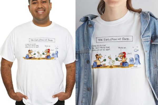 evolution of food t-shirt