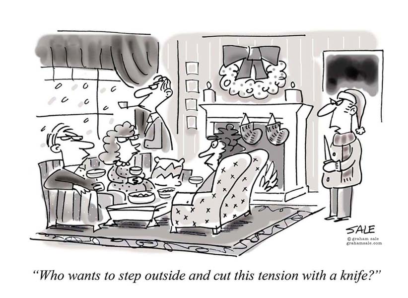 who wants to step outside and cut this tension with a knife