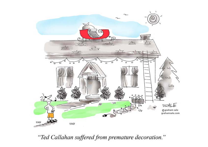 ted callahan suffered from premature decoration christmas