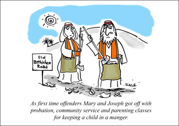 mary and joseph get parenting classes and probation for keeping a child in a manger