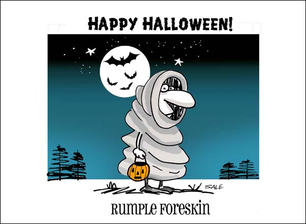 happy halloween from Rumple foresking greeting card