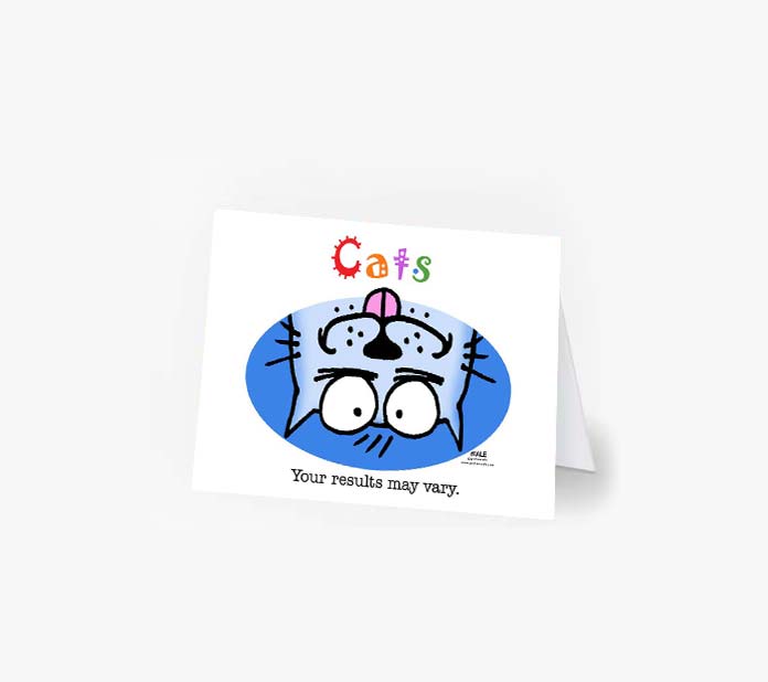 cats your results may vary greeting cards