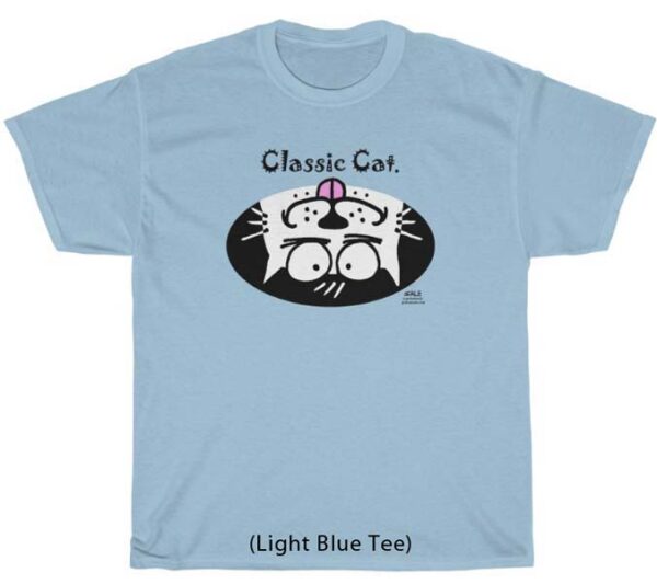 classic cat blue tee