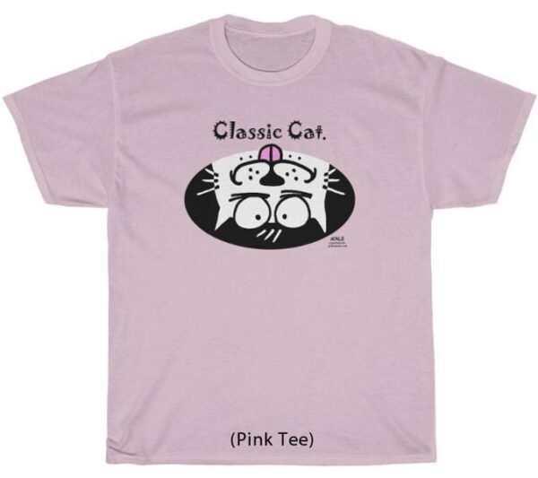 classic cat pink tee