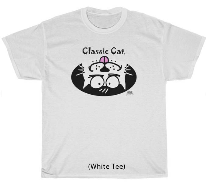 CLASSIC CAT WHITE TEE