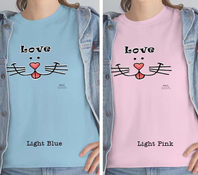 cat love face t-shirts