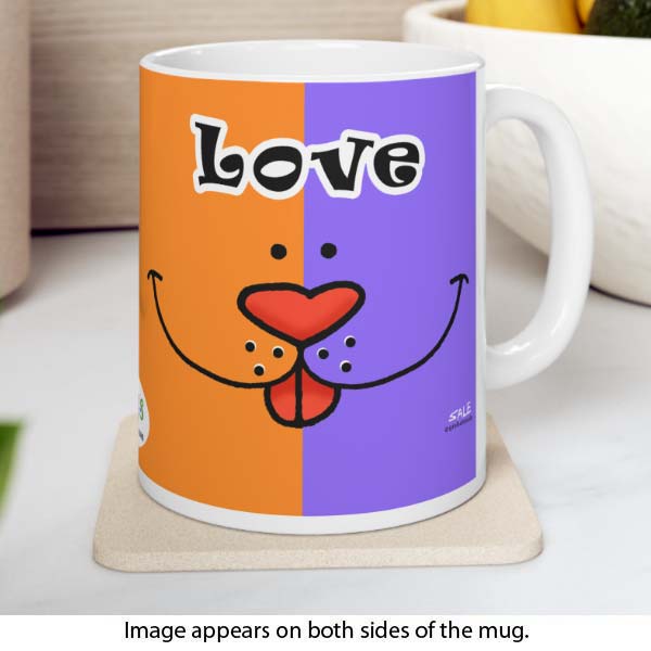 love dog face mug