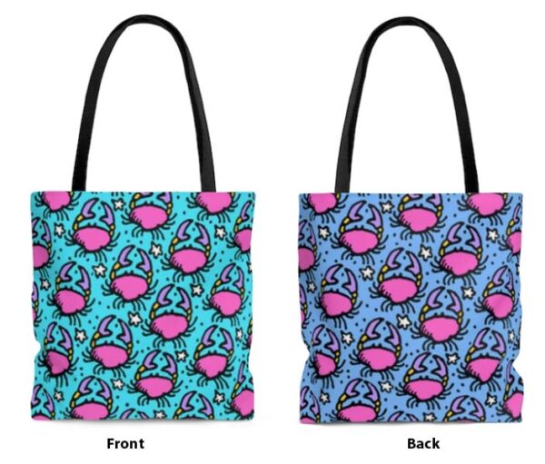 crabs summer fun beach bags