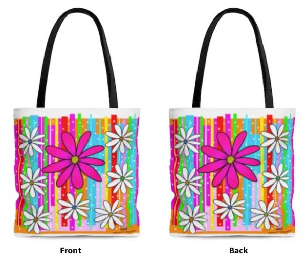 daisy flower tote bag