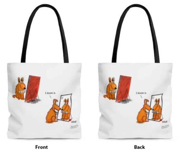 dog god tote bags