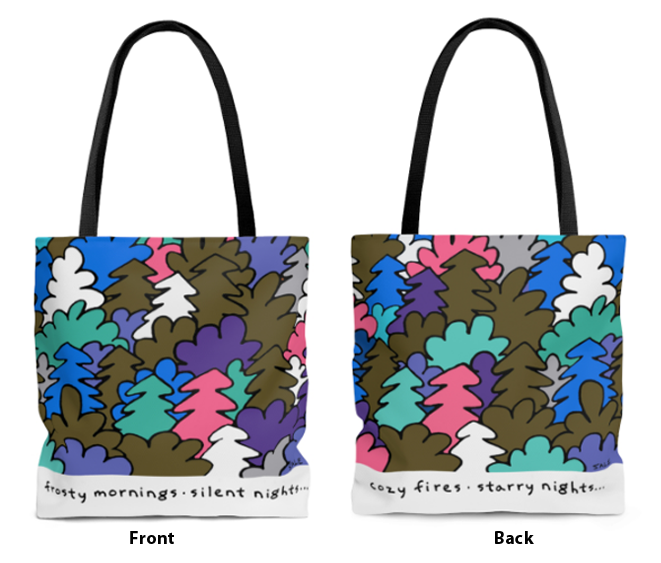 color my world winter wholesale tote bags