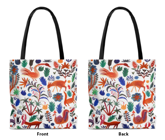 forest life nature and animals tote bags