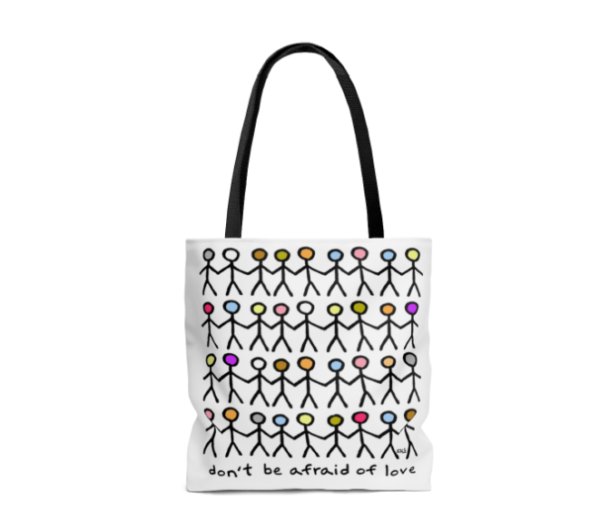 dont be afraid of love wholesale tote bags