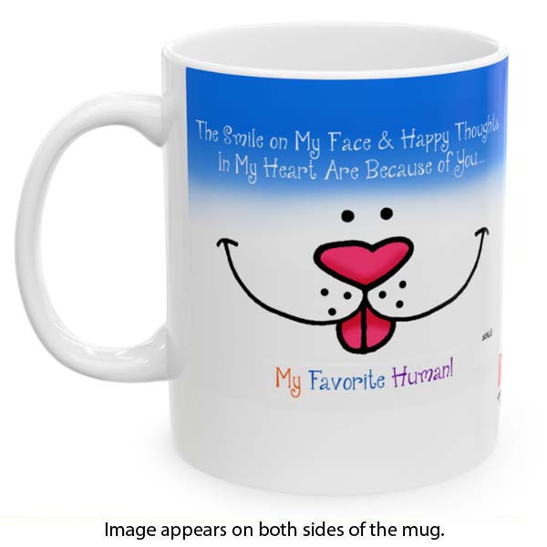 my favorite human dog mug