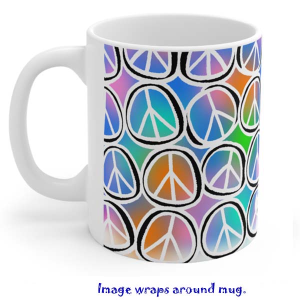 peace signs mug