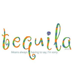 tequila means always having to say im sorry