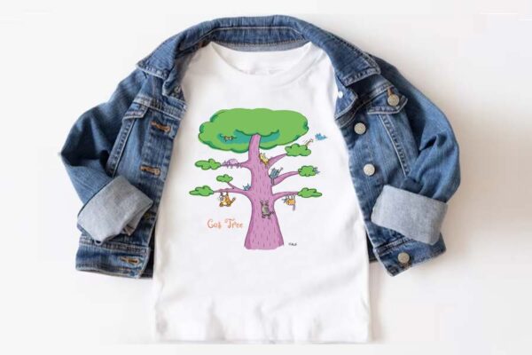 cat tree t-shirt