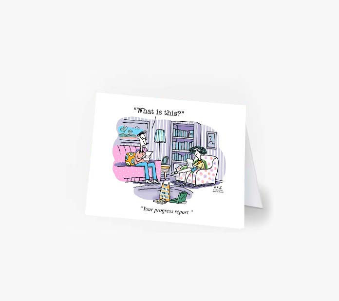 whats this your progress rreport greeting cards