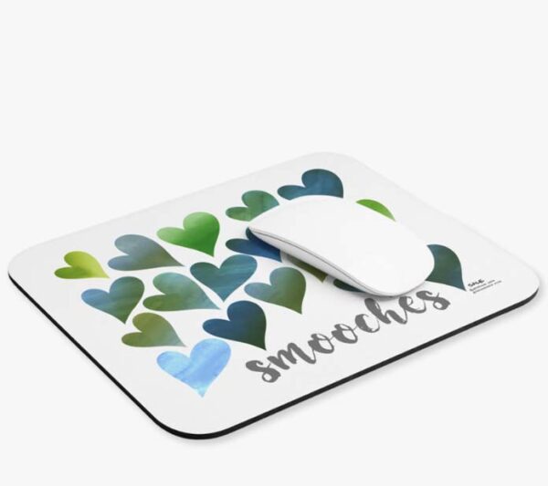 smooches blue green mousepad