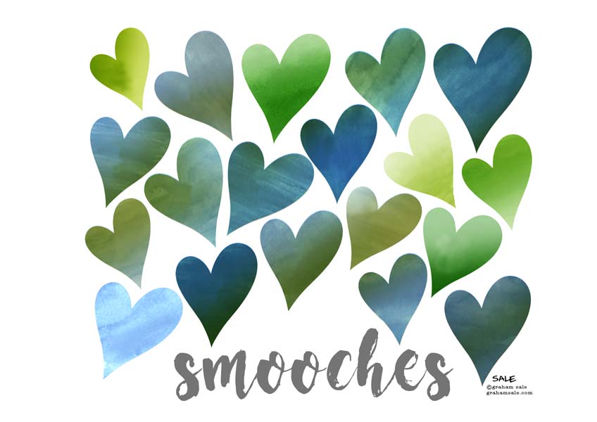 smooches blue green