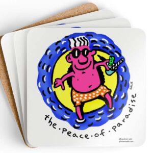 the peace of paradise drink coaster set