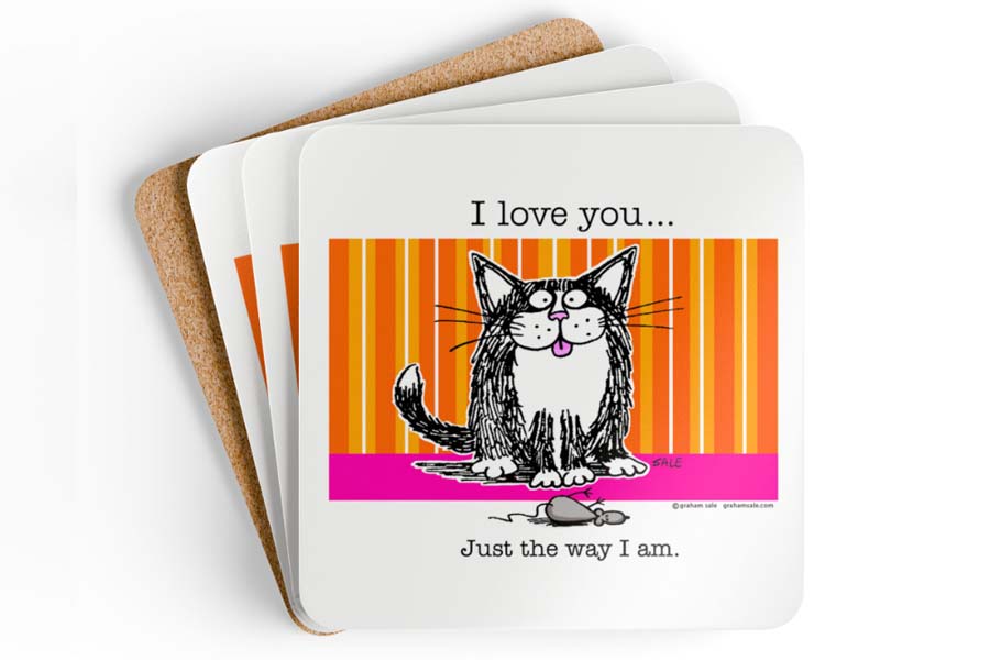 i love you just the way i am drink coaster set