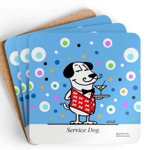 service dog drink coaster set