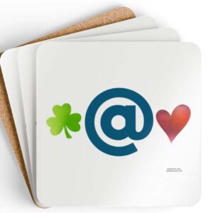 irish at heart symbols drink coaster set