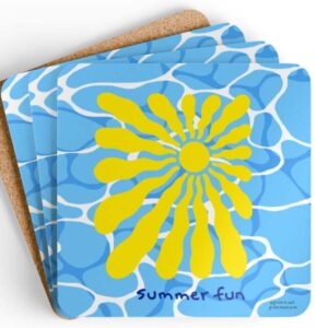 summer fun drink coaster