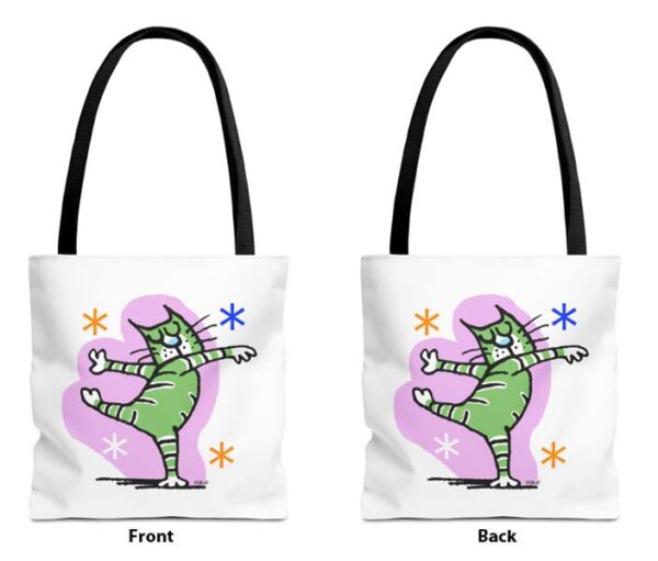 cat dancer fun tote bag