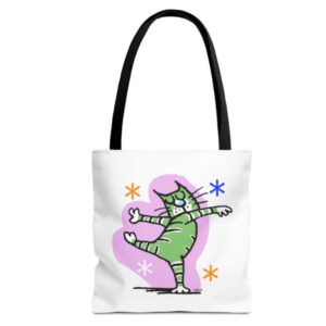 cat dancer fun tote bag