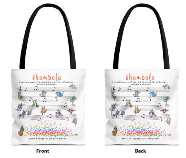 shambala fun cat tote bag