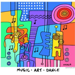 music art dance blue fashion tote bag