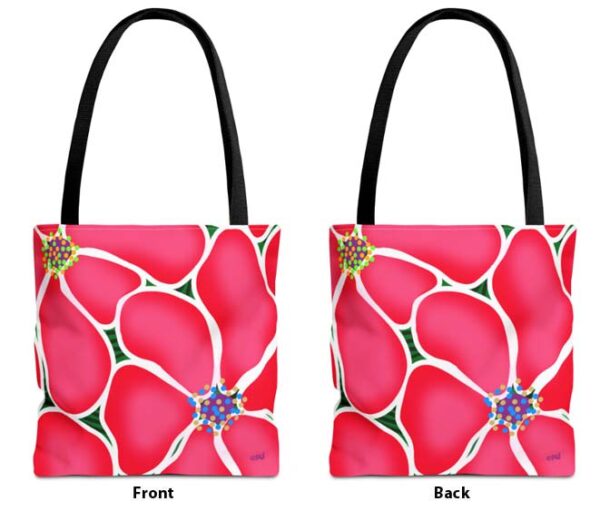 holiday flowers fashion tote bag