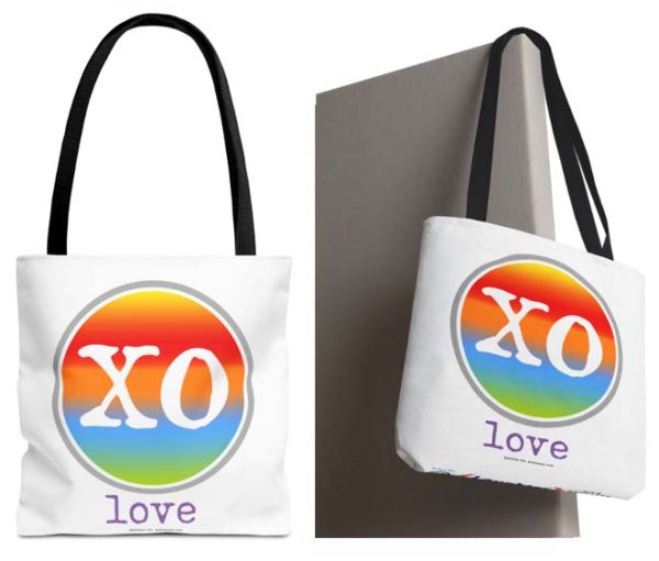 pride love xo fashion tote bag