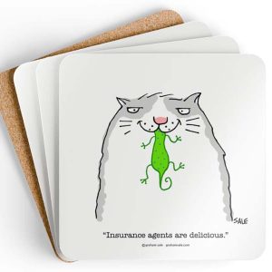 insurance agents are delicious drink coasters