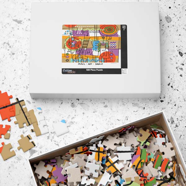 music art dance brown art puzzle box