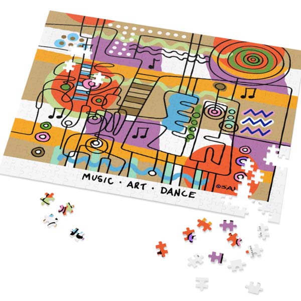 music art dance brown art puzzle