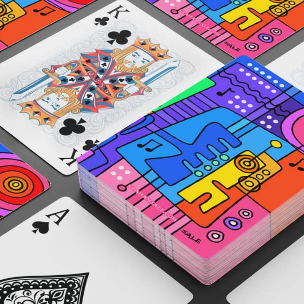 music art dance blue playing cards