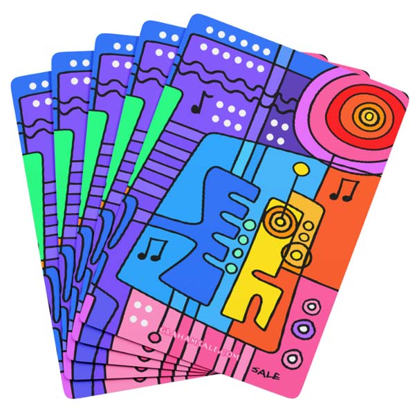 music art dance blue playing cards