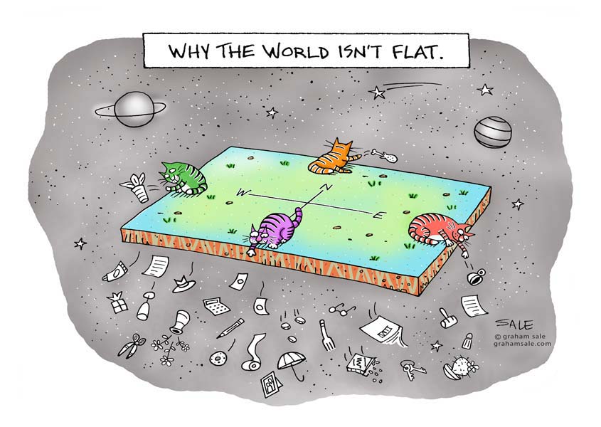 flat earth art puzzle