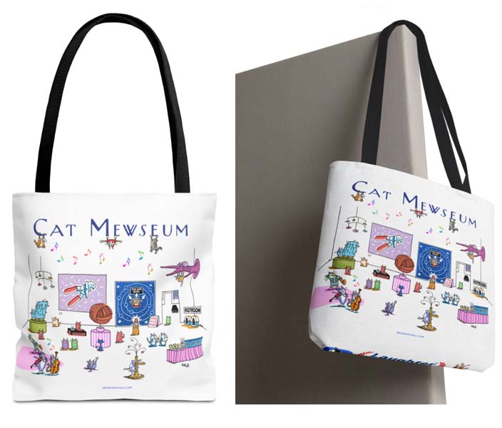 cat mewseum tote bag