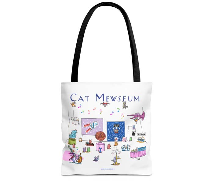 cat mewseum tote bag