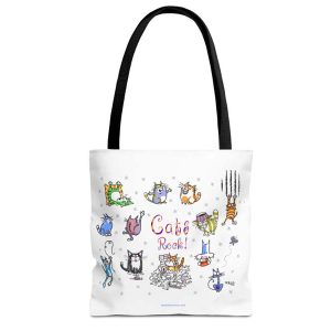 cats rock tote bag