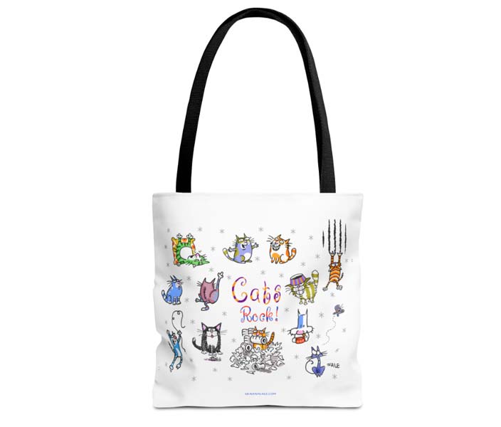 cats rock tote bag