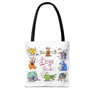 dogs rock tote bag