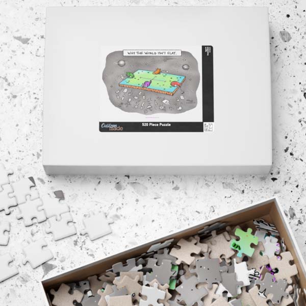 why the earth isnt flat box art puzzle