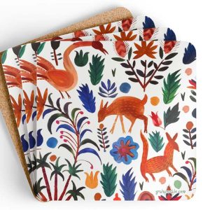 forest life drink coasters