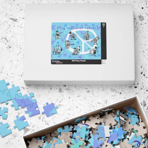 play well with others art puzzle box